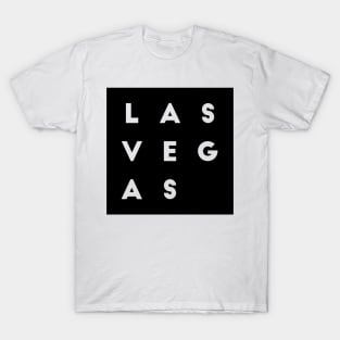 Las Vegas| Black square letters T-Shirt